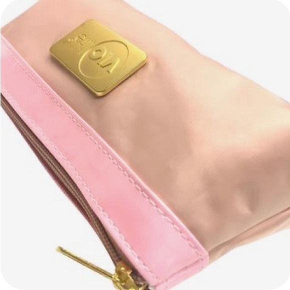 Set of two make up cosmetics bag pouch clutch bags VioLife Gold pink Beige New - Picture 10 of 10